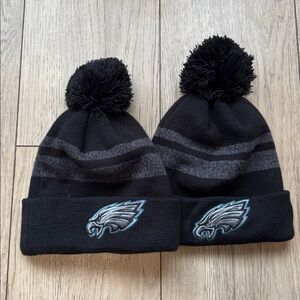 New Era Philadelphia Eagles NFL Football Black Green Gray Beanie Hat 2 Pack